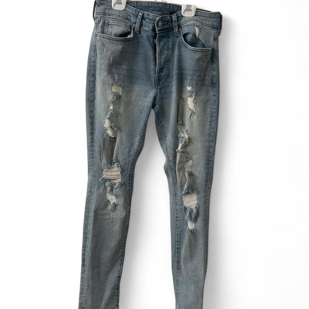 H&M Men's Skinny Jeans - Distressed Blue
